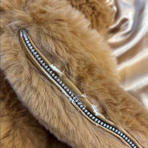 Barney’s originals Tan Faux Fur Jacket - Picture 17 of 17